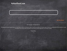 Tablet Screenshot of 4o4notfound.com